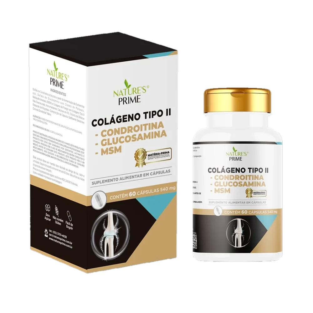 Embalagem do Colágeno Tipo II + CGM (Nature's Prime)