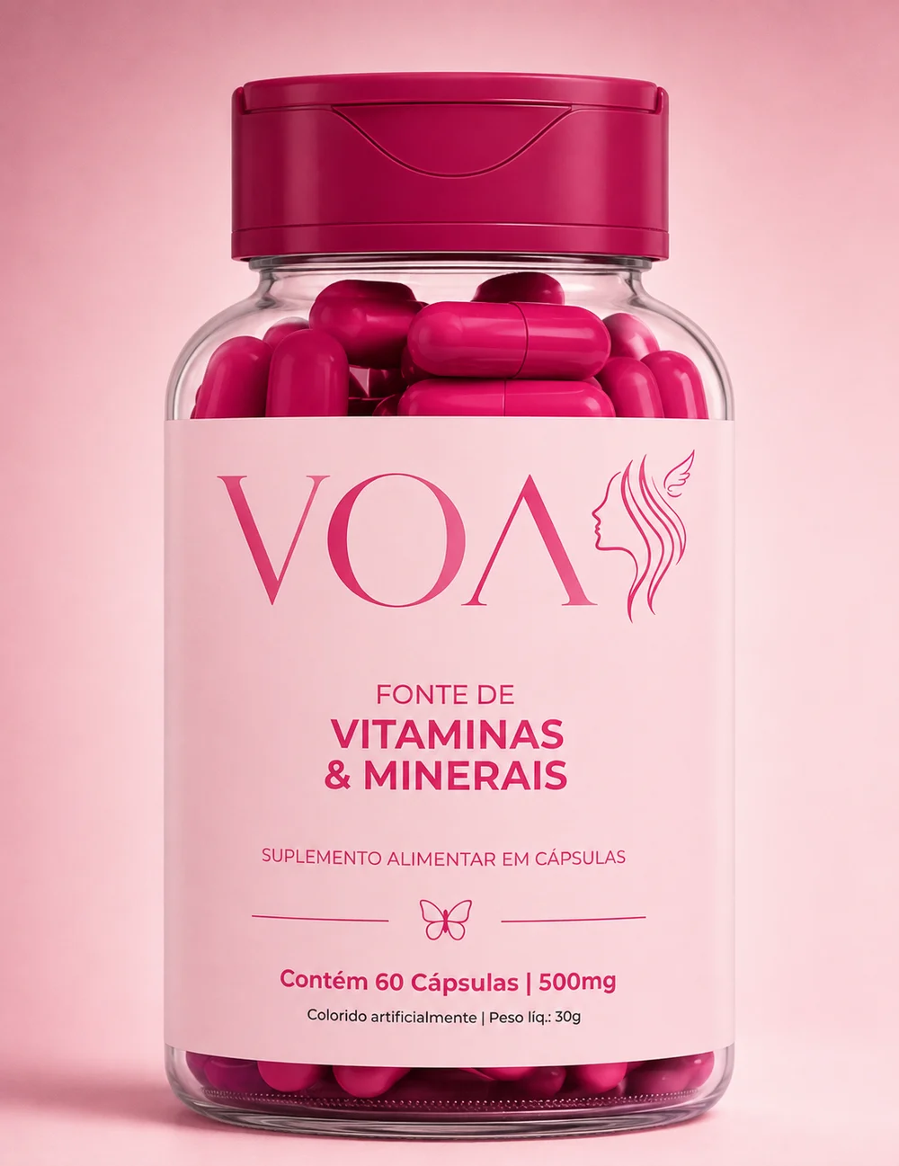 Embalagem do Combo VOA Hair, tratamento para 3 meses