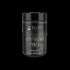 Pote preto do KEY Thermo Power, da marca Kairós Suplementos, com 120 cápsulas