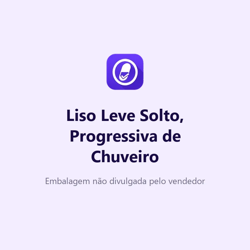 Embalagem do Liso Leve Solto, Progressiva de Chuveiro (Néctar)