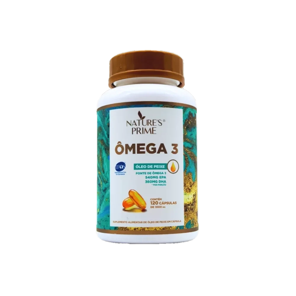 Embalagem do Ômega 3 - 120 Cápsulas - Nature's Prime