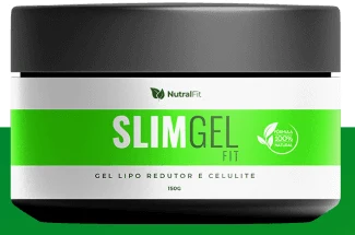 Pote preto de gel Slim Gel Fit da NutralFit, com rótulo verde e branco, gel lipo redutor e celulite, 150 g