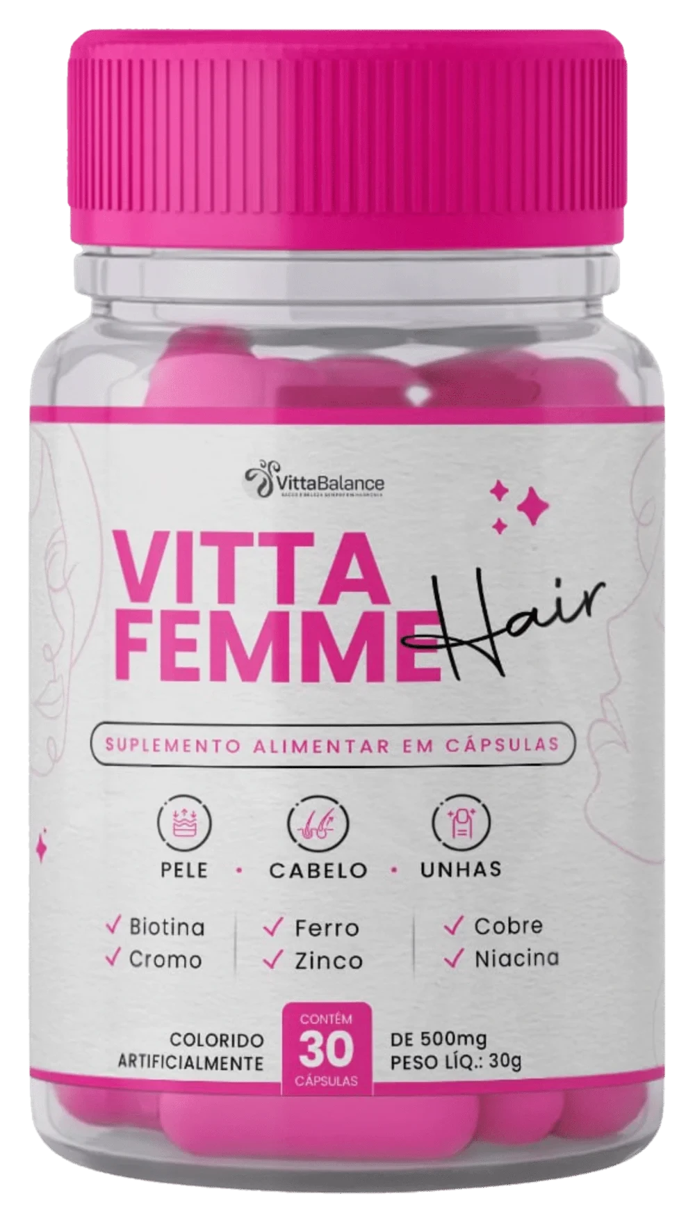 Embalagem do Vitta Femme Hair